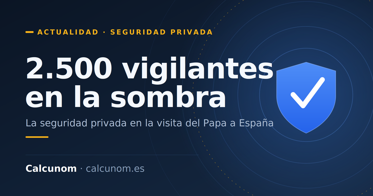 Más de 2.500 vigilantes en la sombra: el papel de la seguridad privada en la visita del Papa a España
